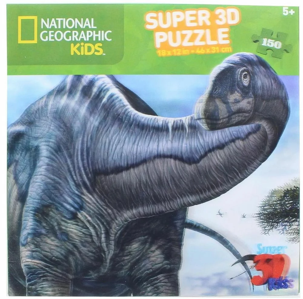 Common Ground Games Super 3D National Geographic Kids 150pc Puzzle Argentinosaurus