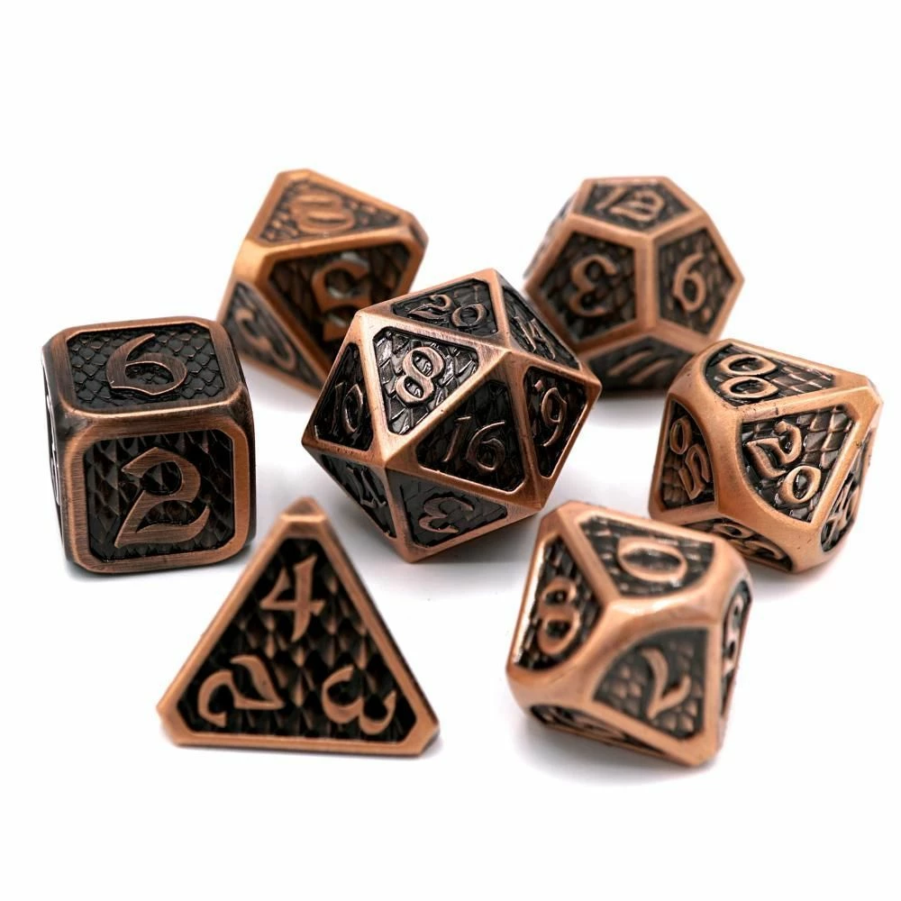 Common Ground Games Die Hard Dice Drakona Cuprum 7ct Polyhedral Set