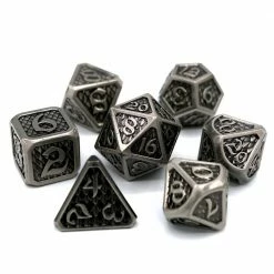Common Ground Games Die Hard Dice Drakona Argentum 7ct Polyhedral Set