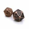 Common Ground Games Die Hard Dice Metal Drakona Eldric Cuprum Dire D20