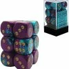 Other Chessex 16mm Gemini Purple Teal/Gold 12ct D6 Set (26649)