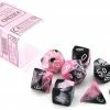 Other Chessex Gemini Black-Pink/White 7ct Polyhedral Set (26430) Dice