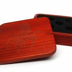 Common Ground Games Easy Roller Wooden Dice Case - Padauk With Cthulhu