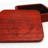 Common Ground Games Easy Roller Wooden Dice Case - Padauk With Raven