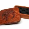 Common Ground Games Easy Roller Wooden Dice Case - Rosewood With Raven