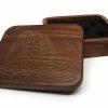 Common Ground Games Easy Roller Wooden Dice Case - Black Walnut With Wizard Hat