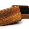 Common Ground Games Easy Roller Wooden Dice Case - Zebrawood With Wolf