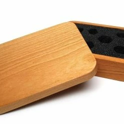 Common Ground Games Easy Roller Wooden Dice Case - Plain Cherry