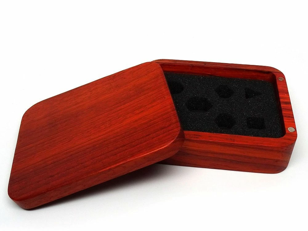 Common Ground Games Easy Roller Wooden Dice Case - Plain Padauk