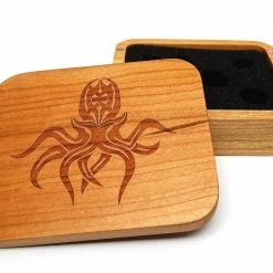 Common Ground Games Easy Roller Wooden Dice Case - Cherry With Cthulhu