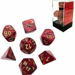 Other Chessex Vortex Burgundy/Gold 7ct Polyhedral Set (27434)