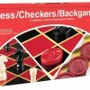 Other Checkers/Chess/Backgammon - 3 Games In One With Folding Board Board Games