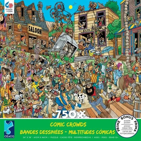 Common Ground Games Comic Crowds Ol' West 750pc Puzzles