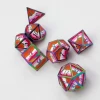 Other Dice For All 7pc Metal RPG Dice Set - Lesbian 2019 Community Pride Flag With Rainbow Metal Pride Dice 2020