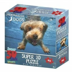 Common Ground Games Puzzles Super 3D Kids 63pc Puzzle Underwater Dogs 1