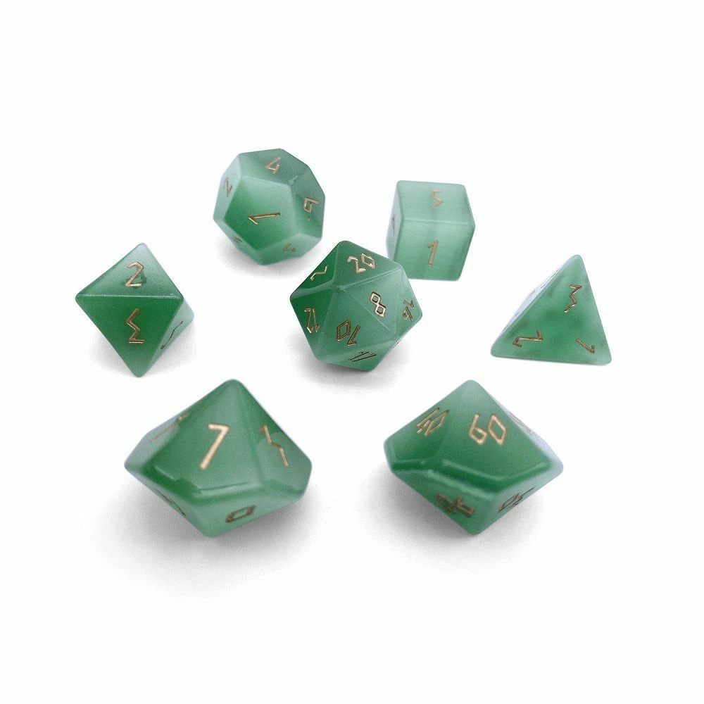 Common Ground Games Dice Gemstone Green Catseye 7ct