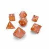 Common Ground Games Gemstone Orange Catseye 7ct Dice