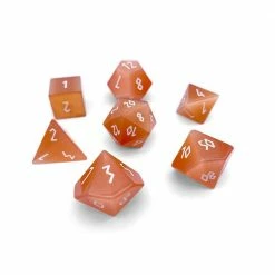 Common Ground Games Gemstone Orange Catseye 7ct Dice