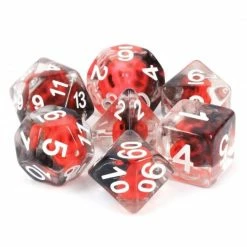 Common Ground Games Flame Skull 7ct Polyhedral Dice Set