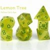 Common Ground Games Level Up Dice Lemon Tree Yellow Cats Eye 7ct Dice Set