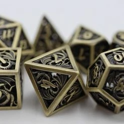 Common Ground Games Hollow Dragon 7ct Dice Set - Bronze