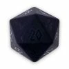 Common Ground Games Norse Foundry 30mm Gemstone Boulder D20 - Frosted Raised Obsidian Gemstone Dice