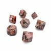 Common Ground Games Norse Foundry Gemstone 7ct Polyhedral Dice Set Bronzite Orange