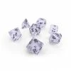 Common Ground Games Norse Foundry Gemstone 7ct Polyhedral Dice Set Clear Crystal W/ Black Font