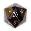 Common Ground Games Norse Foundry 30mm Boulder Gemstone D20 - Tiger's Eye Dice