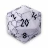 Common Ground Games Norse Foundry 30mm Boulder Gemstone D20 - White Howlite Gemstone Dice