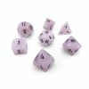 Common Ground Games Norse Foundry Gemstone 7ct Polyhedral Dice Set Rose Quartz