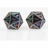 Common Ground Games Spectrum F Yeah Set Of 2 D20 Metal Dice