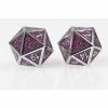 Common Ground Games Royal Exuberance F Yeah Set Of 2 D20 Metal Dice