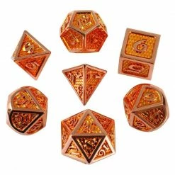Common Ground Games Sun Dragon Set Of 7 Metal Dice