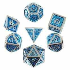 Common Ground Games Ice Dragon Set Of 7 Metal Dice