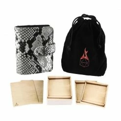 Common Ground Games Silver Book Of Incantations Spell Card Book (Mystical Dragon Skin Edition) Role Playing Games