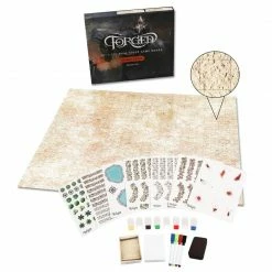 Common Ground Games Dirt Deluxe Skirmish Edition 26" X 22" Dry Erase Battle Board With Grid And Hex Map Pattern Role Playing Games