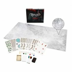 Common Ground Games Stone Deluxe Campaign Edition 39" X 22" Dry Erase Battle Board With Grid And Hex Map Pattern Role Playing Games