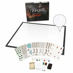 Common Ground Games Role Playing Games White Deluxe Skirmish Edition 26" X 22" Dry Erase Battle Board With Grid And Hex Map Pattern