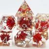 Common Ground Games Foam Brain Games 7ct Sharp Edge Polyhedral Dice Set - Red Lotus