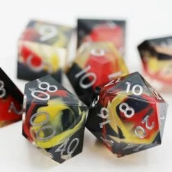 Common Ground Games Foam Brain Games 7ct Sharp Edge Polyhedral Dice Set - Coral Snake