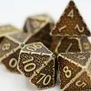 Common Ground Games Foam Brain Games 7ct Metal Polyhedral Dice Set - Paw Prints