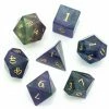 Common Ground Games Gemstone Dice Foam Brain Games Gemstone Natural Fluorite 7ct Polyhedral Dice Set