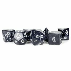 Common Ground Games Metallic Dice Games 7ct Polyhedral Gemstone Dice Set Blue Sandstone