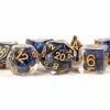 Other Metallic Dice Games Pearl Royal Blue/Gold 7ct Polyhedral Dice Set