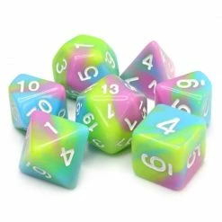 Common Ground Games Foam Brain Games Pastel Punk 7ct Dice Set