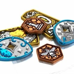 Common Ground Games Merchants Dark Road Lumi Coins Board Games