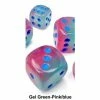 Common Ground Games Dice 26664 16mm D6 GelGrnPnk/Blue