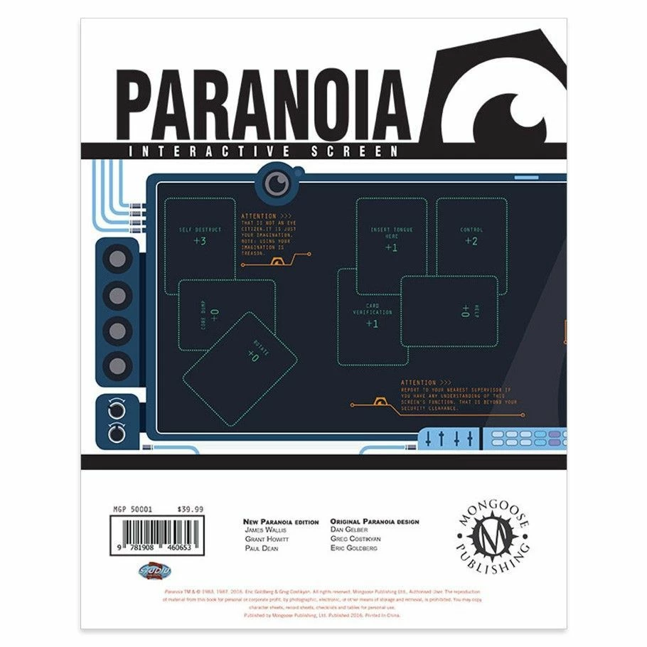 Common Ground Games Paranoia Interactive Screen
