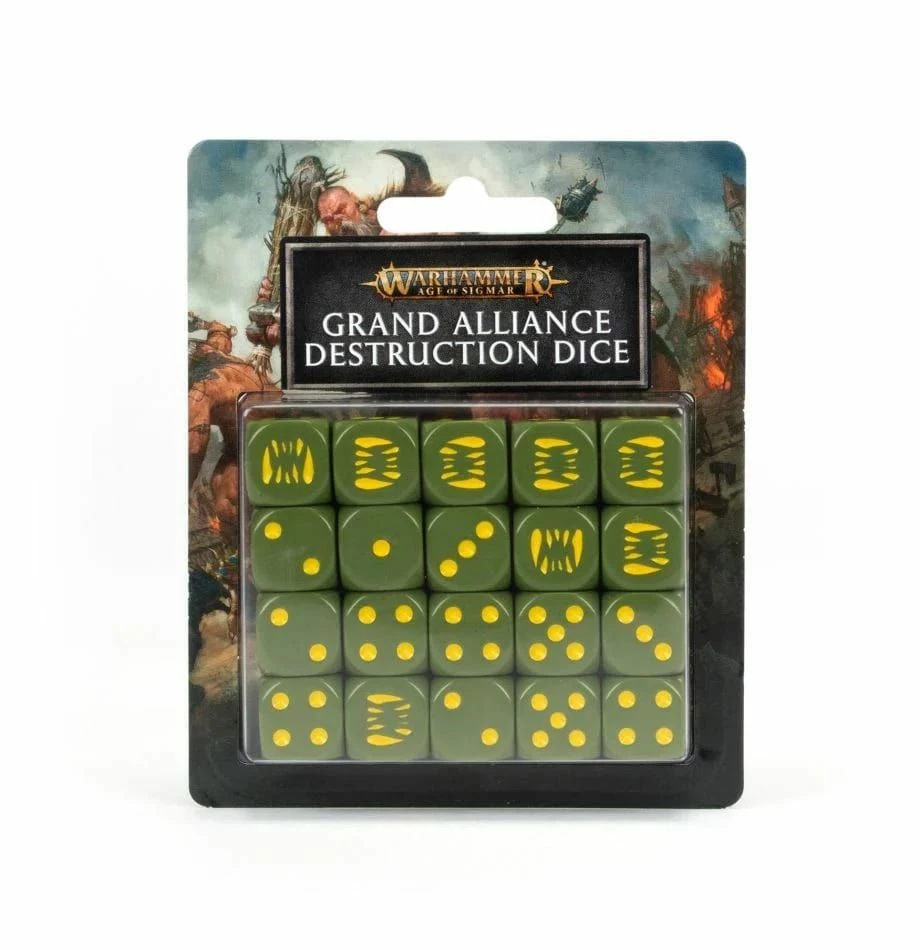 Common Ground Games Warhammer Age Of Sigmar Grand Alliance Destruction Dice Set Miniatures